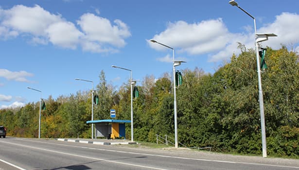 Solar powered LED street lights