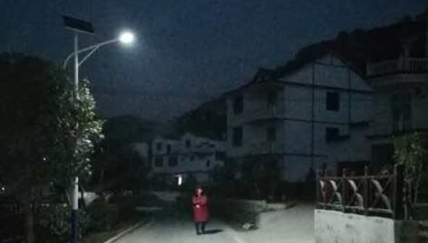 Solar powered LED street lights