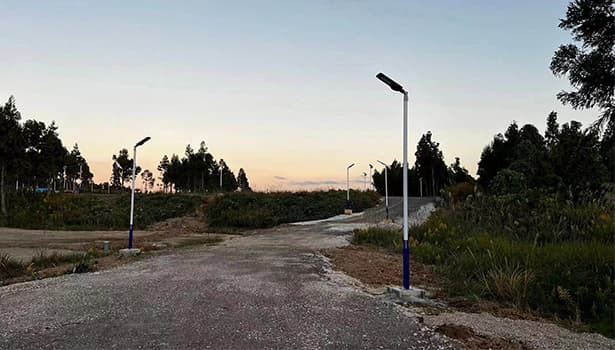 Integrated solar street lights